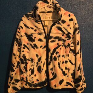GAP Women’s Tie-Dye Full Zip Fleece Jacket Size Large